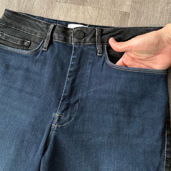 New Frame Le One Skinny Jeans Two-Tone Size 2 Blue Black - Picture 7 of 11